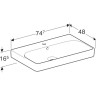 Тумба с раковиной GEBERIT SMYLE SQUARE 500.249.01.1+500,353.JR.1 пекан